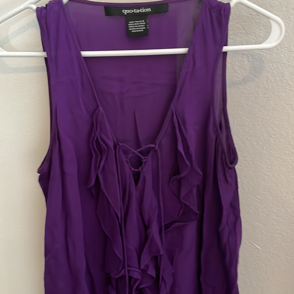 Quotation silk top